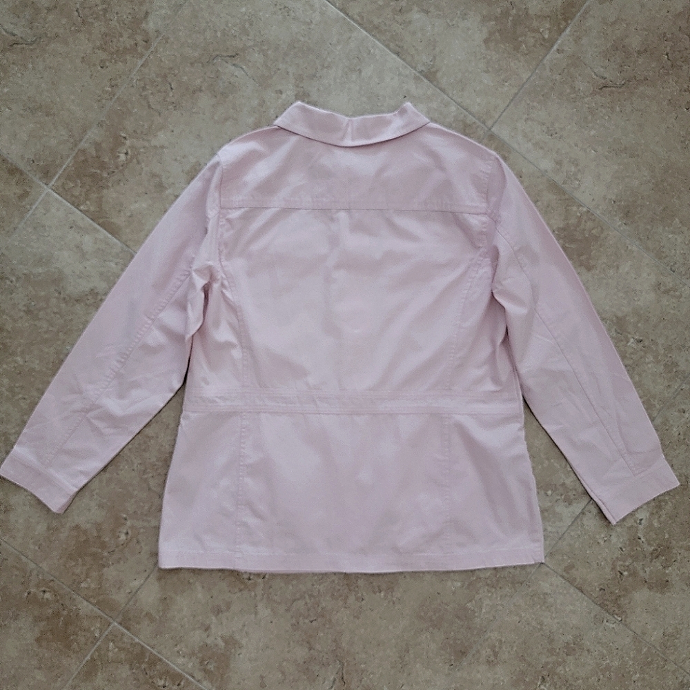 NWOT XL 100% Cotton Button-Front Shirt Jacket in Soft Pink Christopher & Banks - Picture 11 of 14